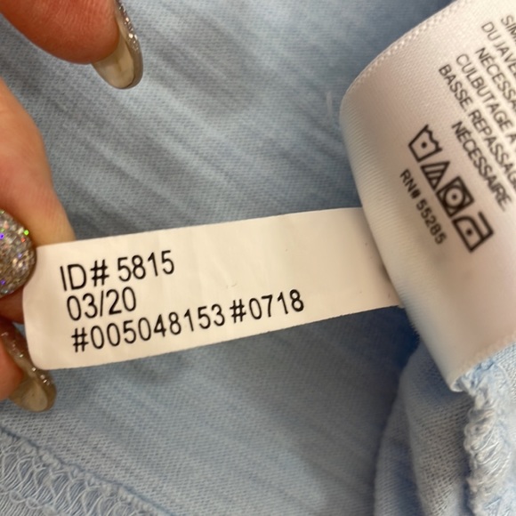 Express Mens Polo Shirt L Light Blue Short Sleeves 3-Button Closure 100% Cotton - Picture 15 of 16